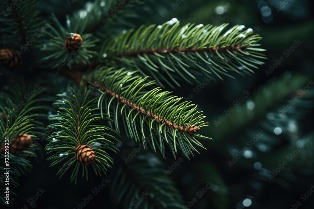 A close-up view of a pine tree showcasing its cones. Perfect for nature enthusiasts or anyone in need of a vibrant and natural image A close-up view of a pine tree showcasing its cones. Perfect for nature enthusiasts or anyone in need of a vibrant and natural image