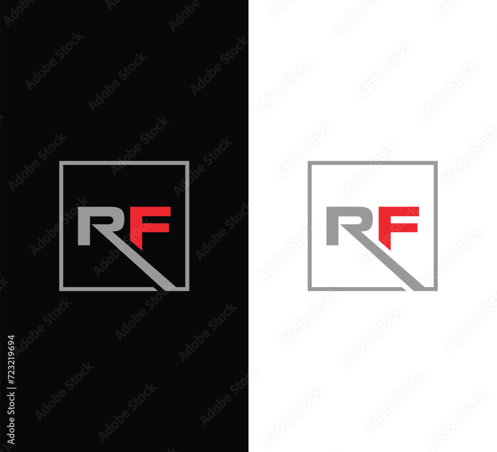 Monogram RF Letter Logo Design. Usable for Business Logo Monogram RF Letter Logo Design. Usable for Business Logo