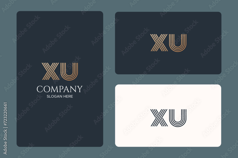 xu logo design vector image