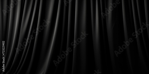A black and white photo of a curtain. Can be used as a background or texture