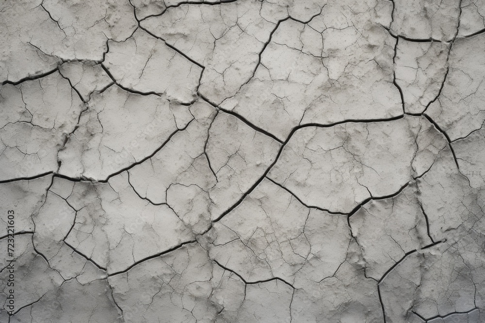 Fototapeta premium A textured white wall with visible cracks. Ideal for backgrounds or adding a distressed effect to designs