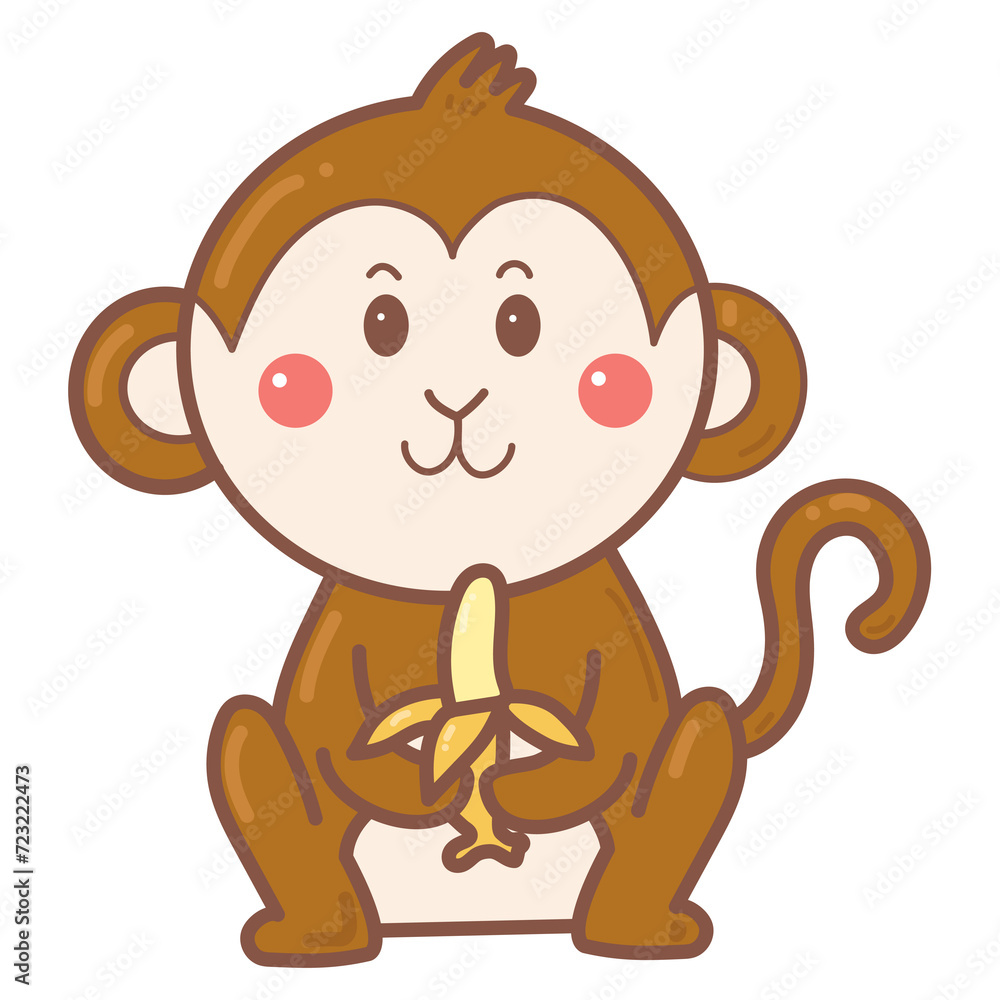 Fototapeta premium Monkey doodle cartoon