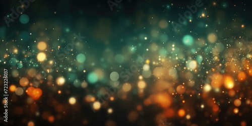 A blurry image featuring a green and gold background. Suitable for various creative projects