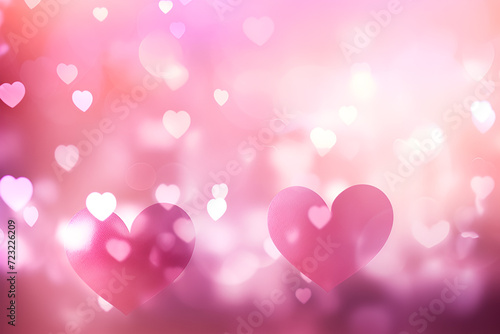 valentine romantic background with hearts, copy space