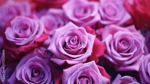 A close-up view of a bunch of pink roses. Perfect for adding a touch of elegance to any project