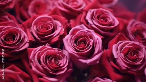 A close-up view of a bunch of vibrant red roses. Perfect for expressing love and affection.