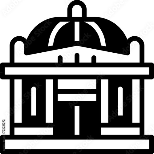 opera house solid line icon