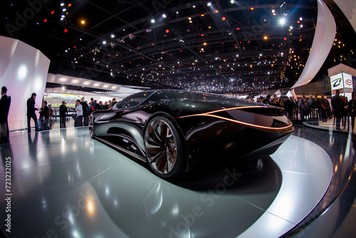 Black Futuristic Sports Car Unveiled at International Auto Expo