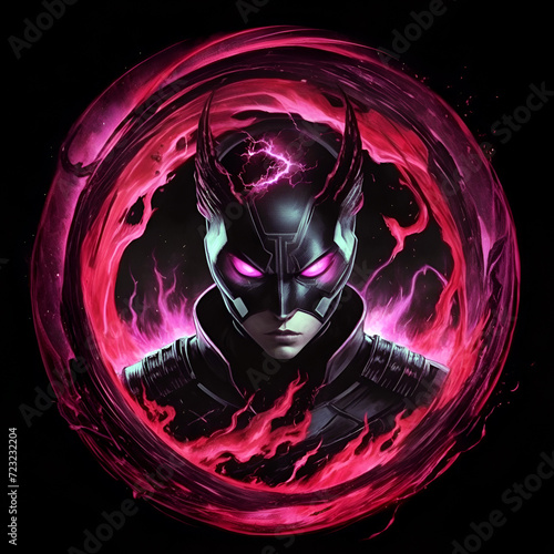 movie and game character illustration on black backround photo