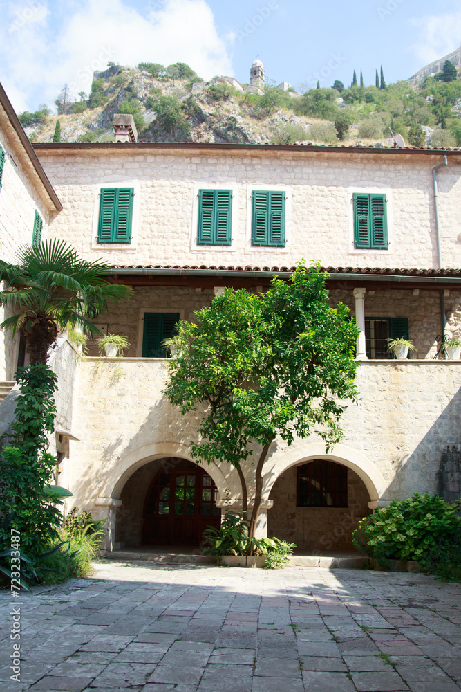 Square in the medieval town of Kotor, Montenegro.