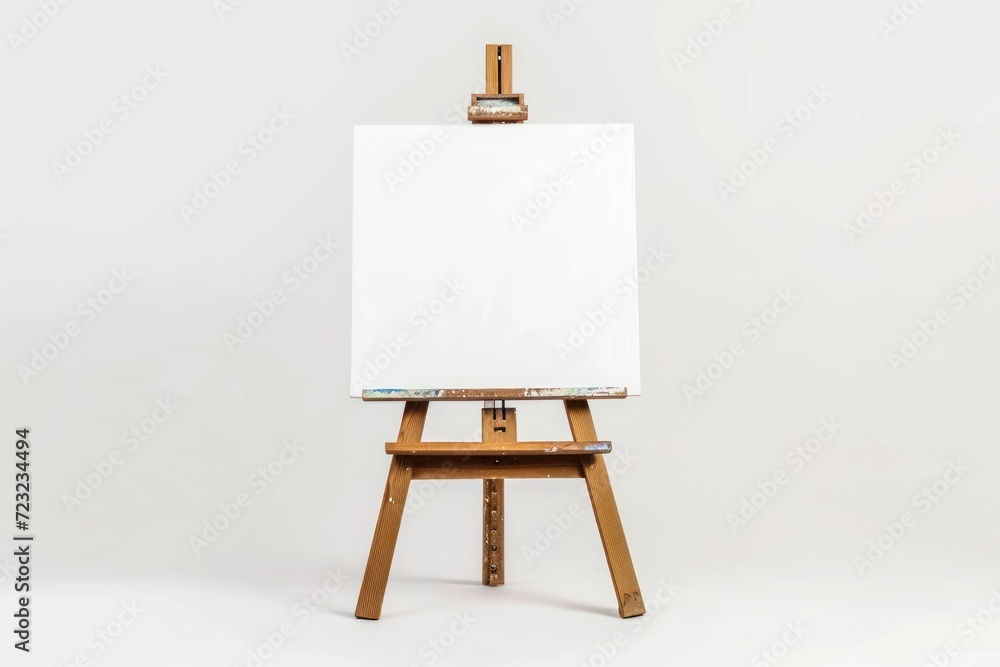 Art board and easel isolated on white background Art board and easel isolated on white background