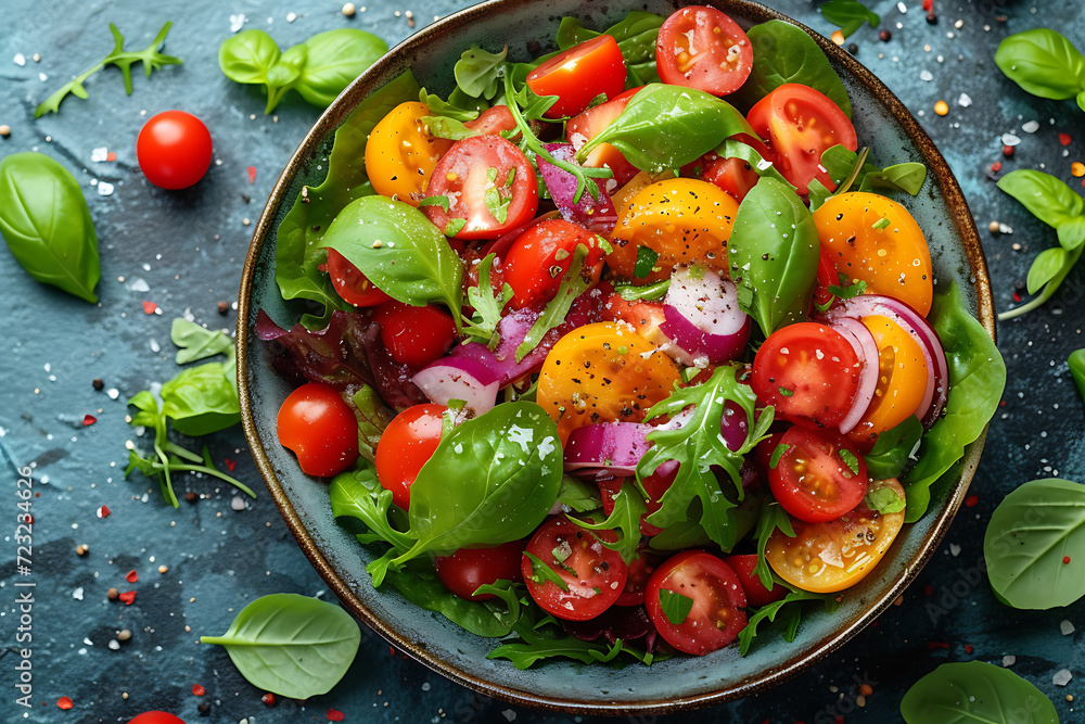  diet salad , healthy vegan food