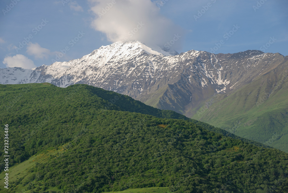 Caucasus. A picturesque mountain landscape