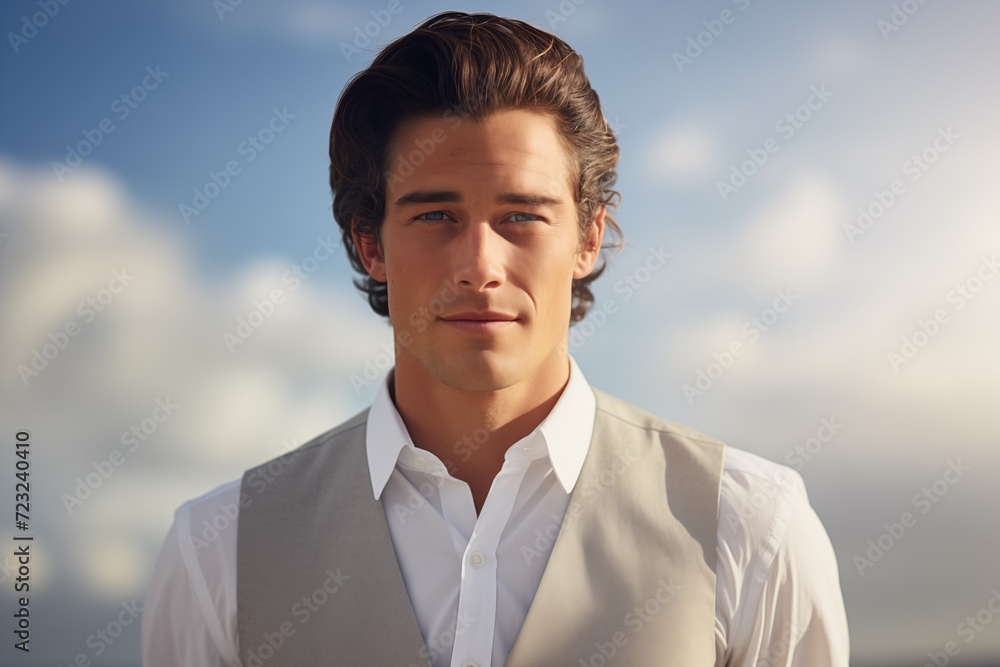 Illustration of a fashion portrait, AI Generated Illustration of a fashion portrait, AI Generated