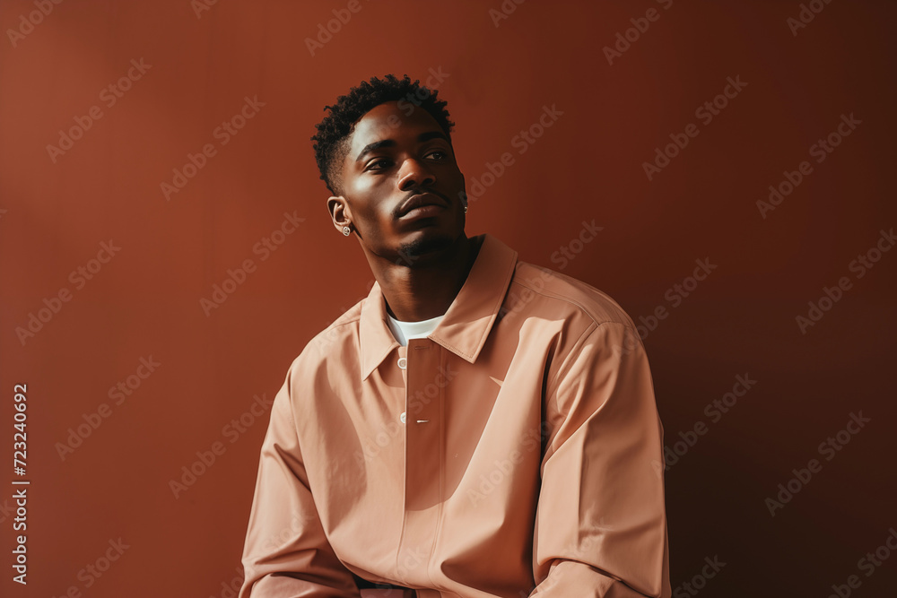 Illustration of a fashion portrait, AI Generated Illustration of a fashion portrait, AI Generated