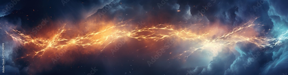 Flashing lightning. Panoramic view. Concept of weather, natural disasters, storms, typhoons, tornadoes, thunderstorms, lightning. Flashing lightning. Panoramic view. Concept of weather, natural disasters, storms, typhoons, tornadoes, thunderstorms, lightning.