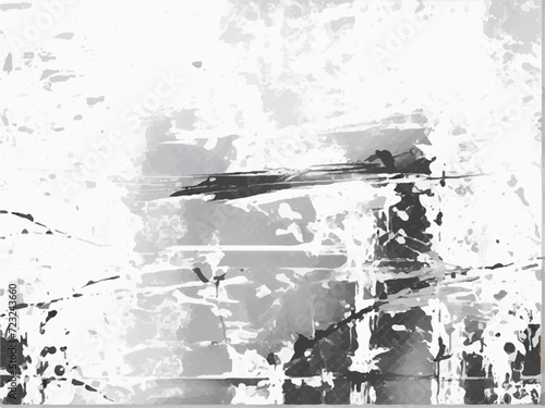 Fototapeta Naklejka Na Ścianę i Meble -  Black and white Grunge Background.  Black and white grunge texture. Black paint splatter isolated on white background. Abstract mild textured effect. Eps 10.