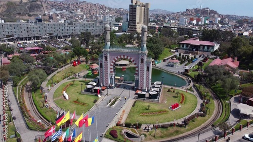 Panoramic view of Friendship Park in the district of Santiago de Surco in the capital of Lima - Peru photo