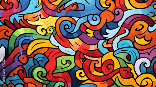 Abstract seamless doodle background, artistic background