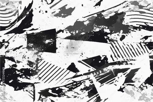 Black and white grunge texture. Grunge Background. Vector textured effect. Grunge background of black and white. Grunge background. EPS 10. © Usama