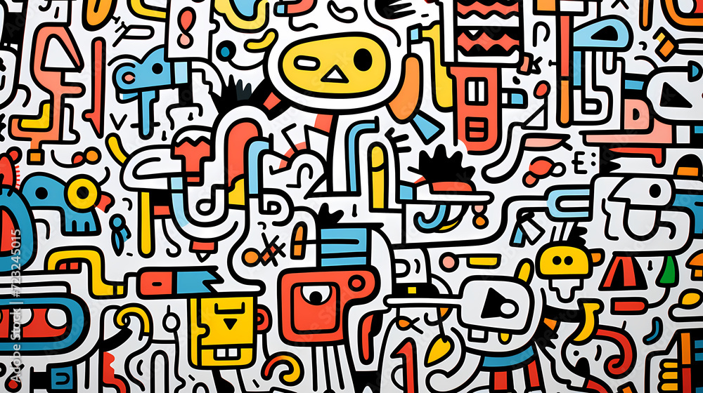 Abstract seamless doodle background, artistic background Abstract seamless doodle background, artistic background