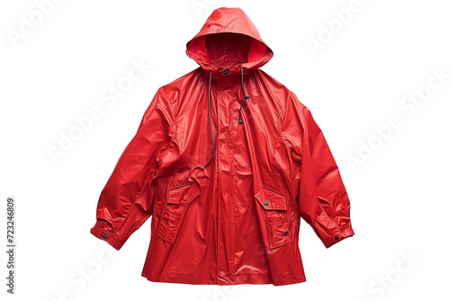 Chubasquero rojo aislado