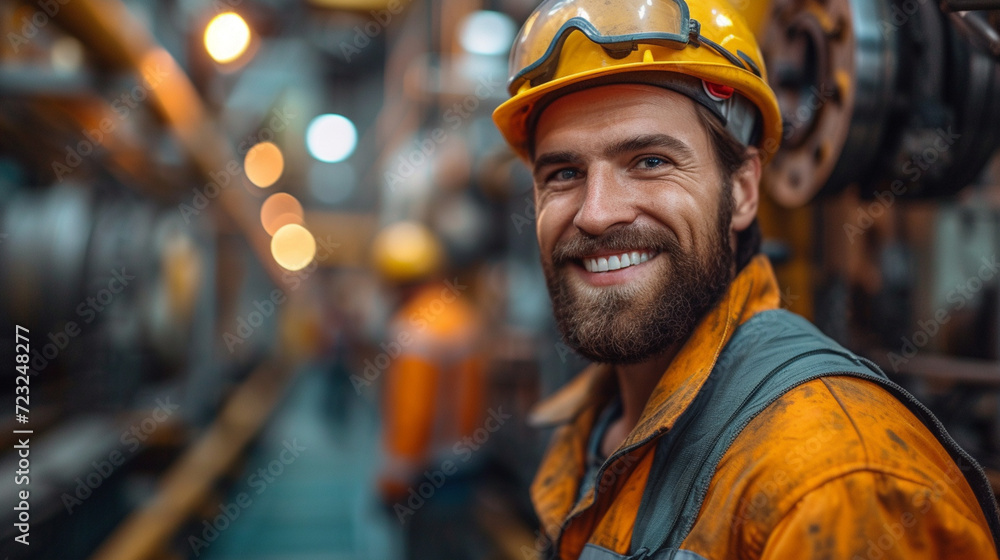 Factory Camaraderie: Workers Talking and Laughing, Showcasing Positive Workplace Culture. Candid Moment Captured in Digital Photography. Factory Camaraderie: Workers Talking and Laughing, Showcasing Positive Workplace Culture. Candid Moment Captured in Digital Photography.