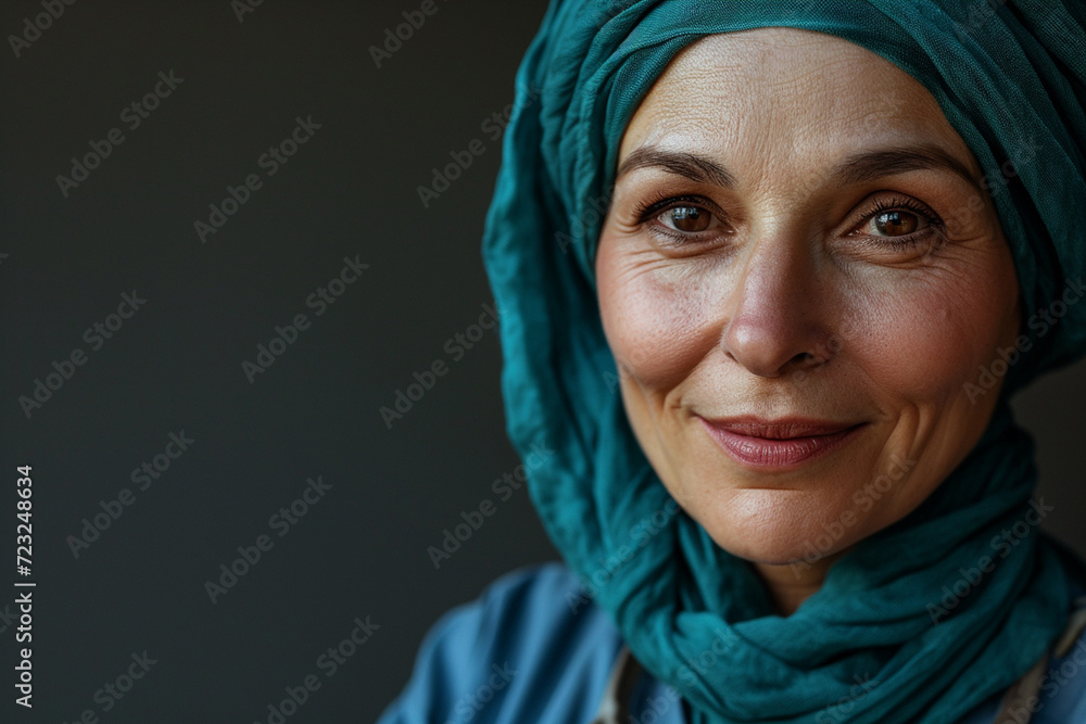 Portrait of a beautiful muslim woman with hijab, close up Portrait of a beautiful muslim woman with hijab, close up
