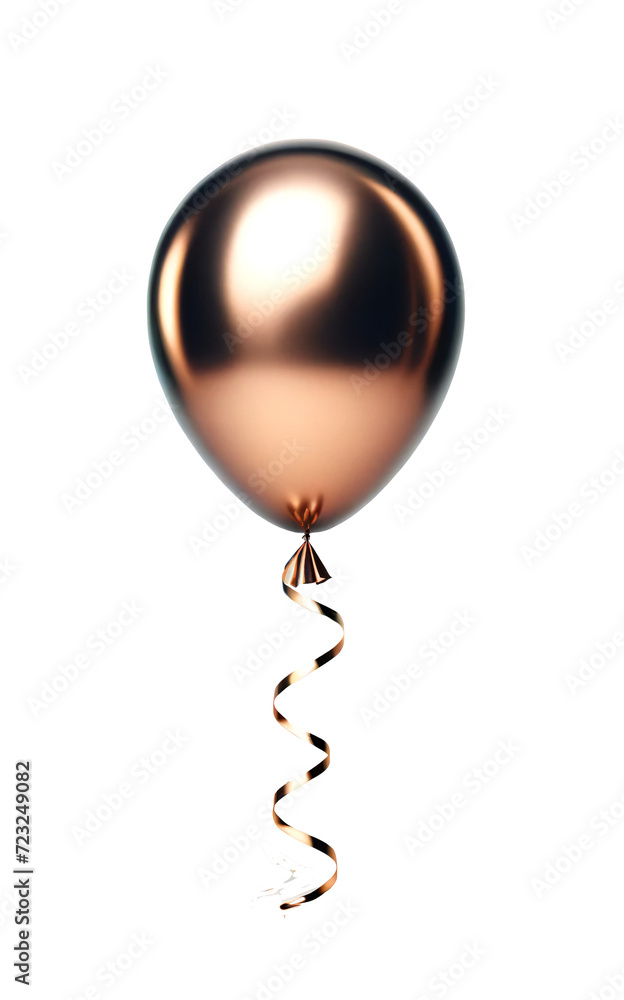 Copper Bronze balloon isolated