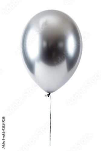 silver balloon isolated