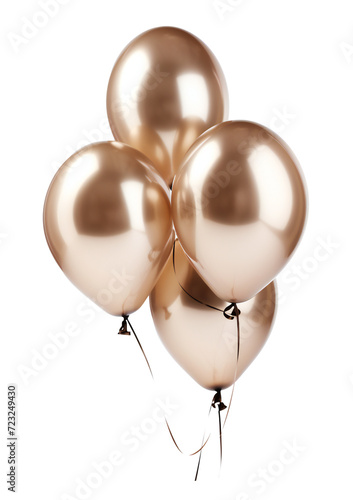 4 champagne party balloons 