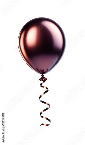 shiny metallic maroon balloon