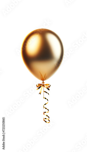 Gold balloon isolated