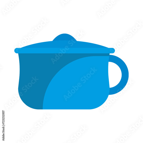 Saucepan line icon. Soup, borscht, dishes, lid, kitchen, stove, frying pan, water, cook, broth. Vector icon for business and advertising