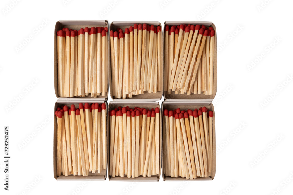 Boxes with new matchsticks as a background. Boxes with new matchsticks as a background.