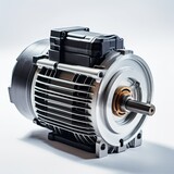Silver industrial electric motor,