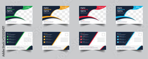 Modern Creative Corporate Post Card Template, Vector Template for Opening Invitation Editable, Professional Business Postcard Design, Event Card Design, Invitation Design, Direct Mail EDDM Template