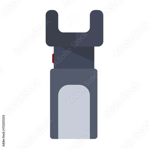 Shocker line icon. Police, neutralization, security, non-lethal weapons, self-defense, button, electric current. Vector icon for business and advertising