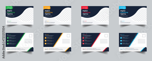 Modern Creative Corporate Post Card Template, Vector Template for Opening Invitation Editable, Professional Business Postcard Design, Event Card Design, Invitation Design, Direct Mail EDDM Template