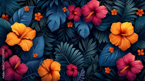 Wallpaper Mural Watercolor Monstera Leaf. Cute watercolor Philodendron tropical leaves. Banner, wallpaper, green background, exotic tropical wall, abstract floral pattern, illustration. Torontodigital.ca