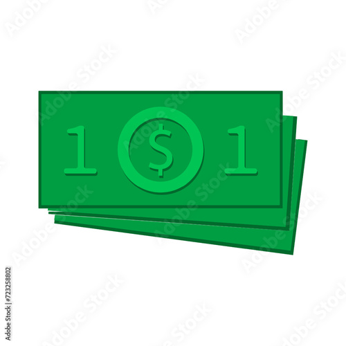 Dollar bills line icon. Euro, currency, greens, money, exchange rate, bill, dollar, paper, Franklin, bank, oil. Vector icon for business and advertising