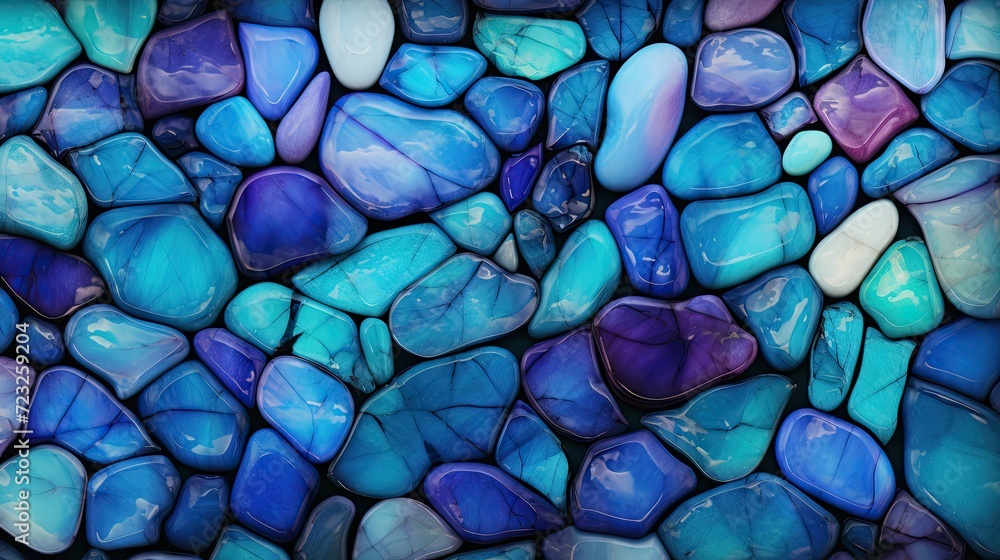 Blue Crystal Geode Formation - obrazy, fototapety, plakaty 