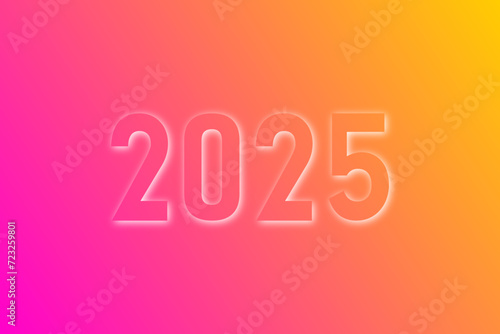 Happy new year - best wishes 2025 with colorful truncated number. Perfect vector for poster, banner, greeting and new year 2025 celebration.	