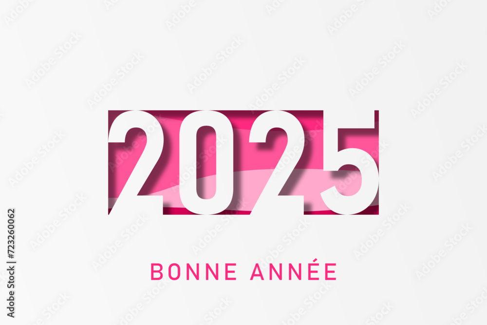 Bonne année - meilleurs vœux 2025 - vecteur pour affiche, bannière, salutation et célébration du nouvel an 2025.