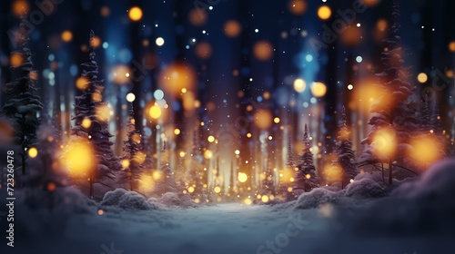 Featuring stunning soft bokeh lights and shiny elements. Abstract festive and new year background