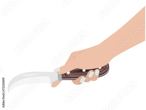 Grafting knife on a white background.