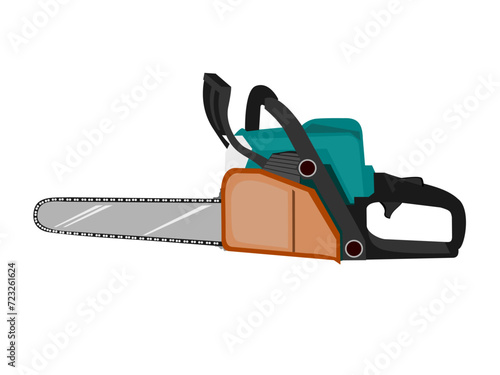 Chainsaw on a white background.