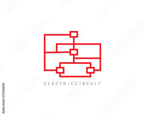 Electric curkit logo design with vector.