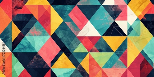 Generate a tech-inspired geometric pattern with sharp angles and vibrant colors