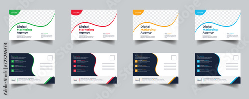 Modern Creative Corporate Post Card Template, Vector Template for Opening Invitation Editable, Professional Business Postcard Design, Event Card Design, Invitation Design, Direct Mail EDDM Template